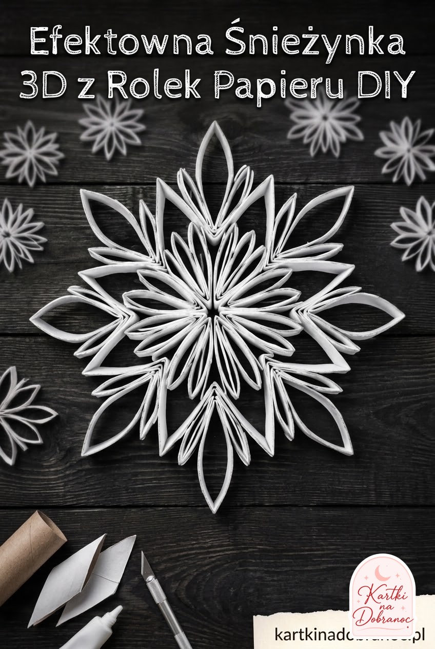 Efektowna Śnieżynka 3D z Rolek Papieru DIY