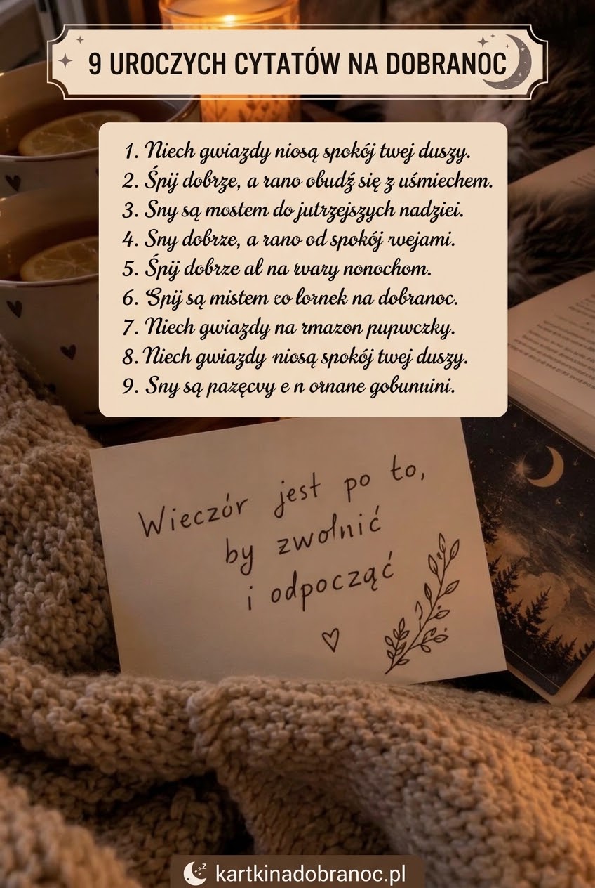 9 Uroczych Cytatów na Dobranoc