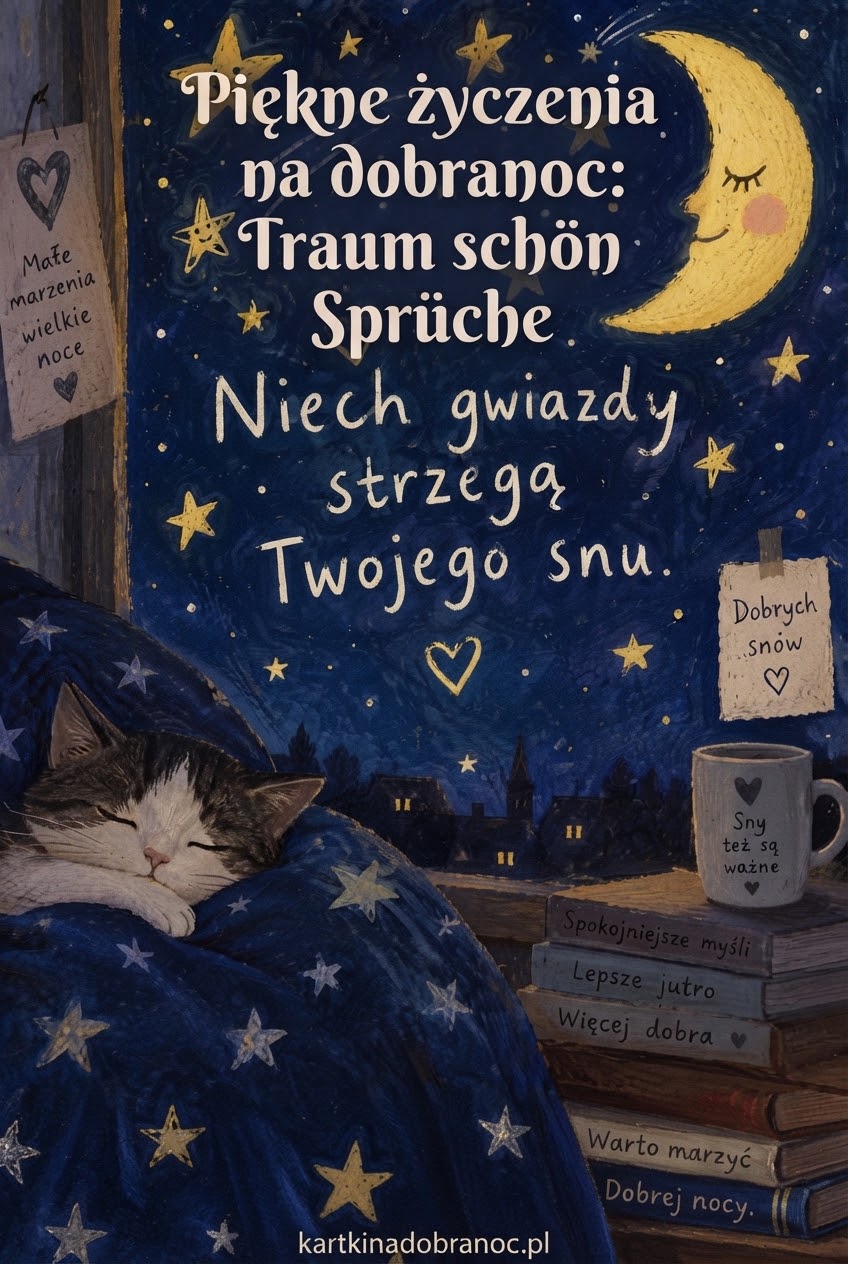 Piękne życzenia na dobranoc: Traum schön Sprüche