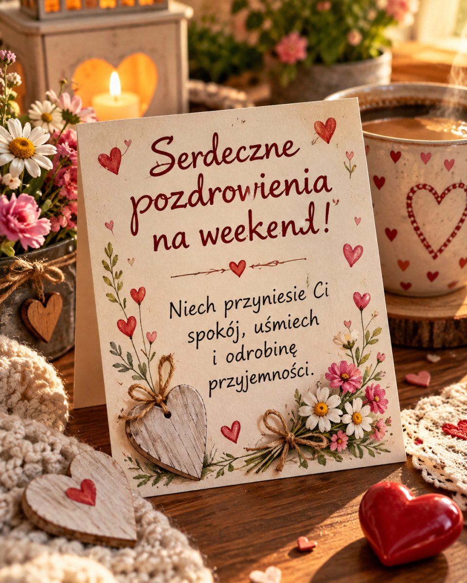 Pastelowa grafika miłego weekendu