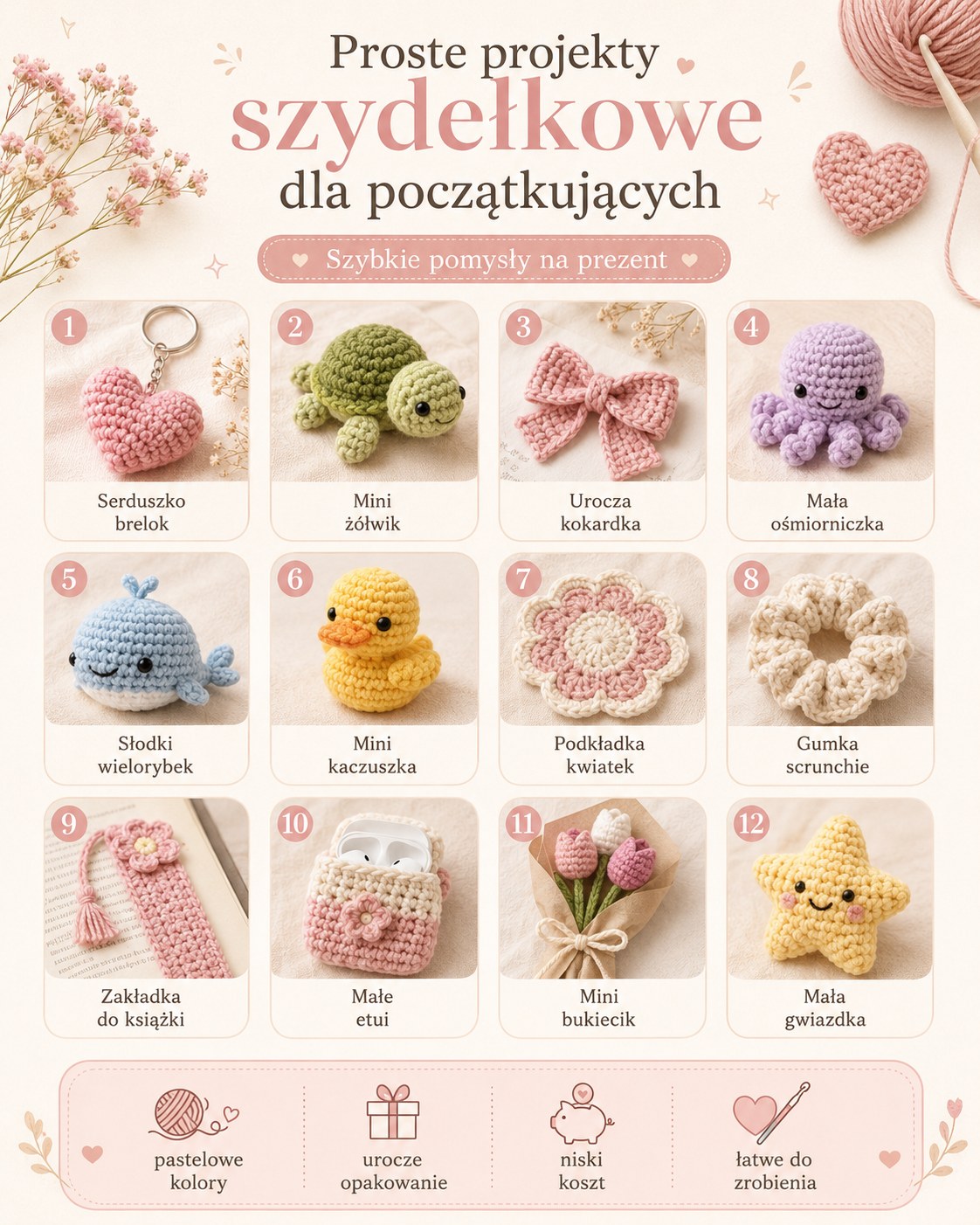 9 Prostych Projektów Szydełkowych Dla Początkujących