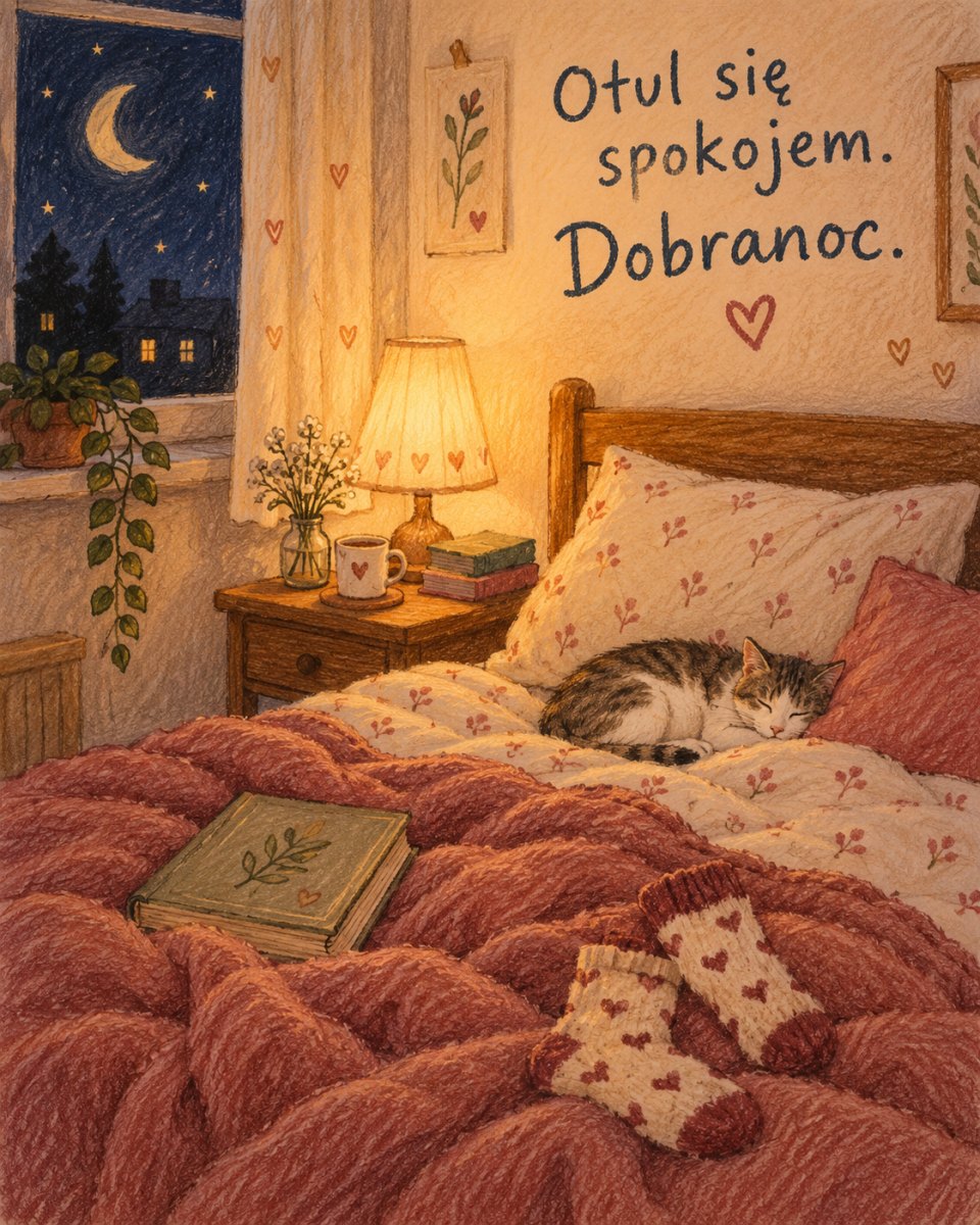 Przytulna ilustracja misia dobranoc