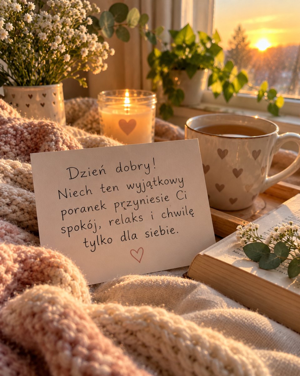 Relaksująca kartka przy świecy