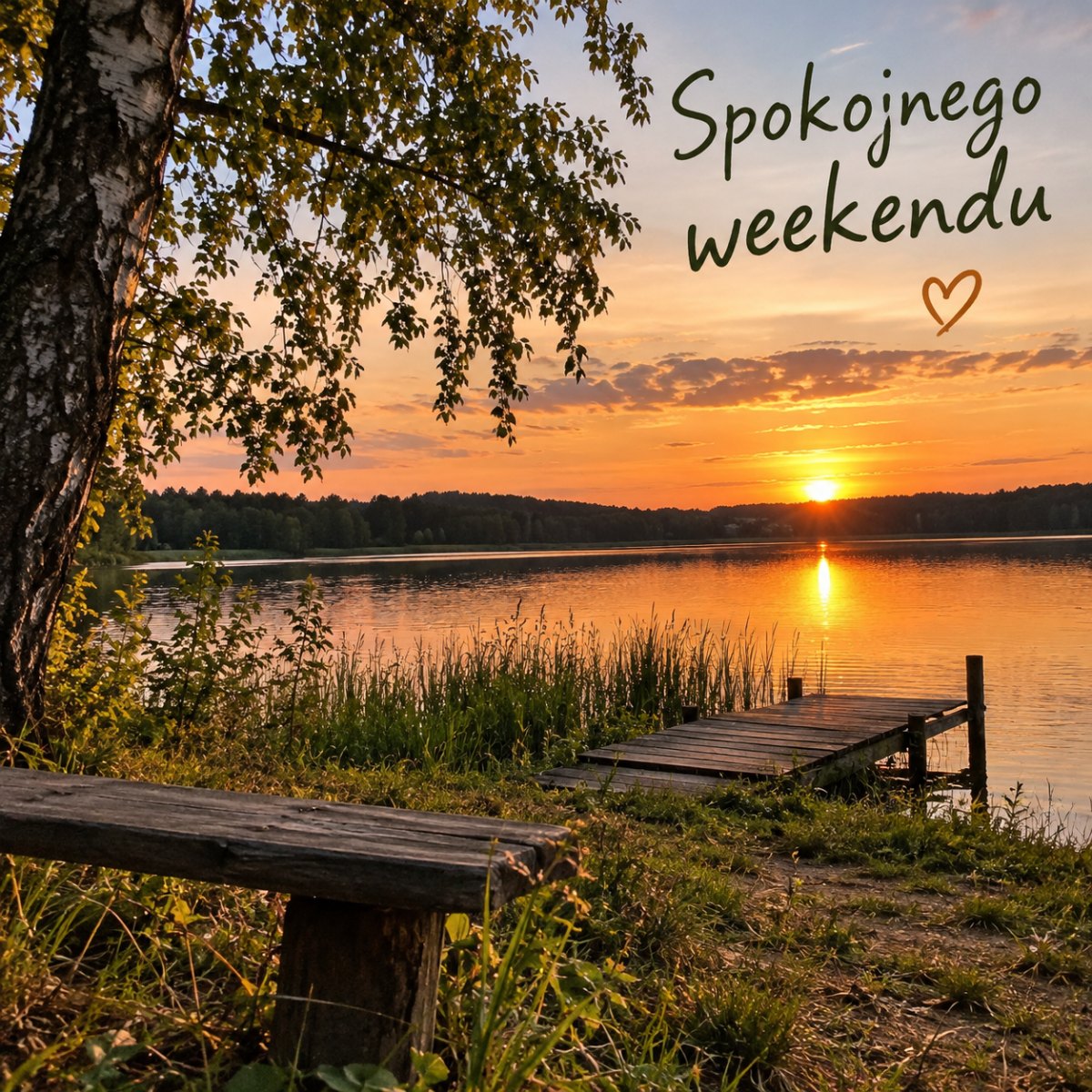 Spokojny pejzaż weekendowy