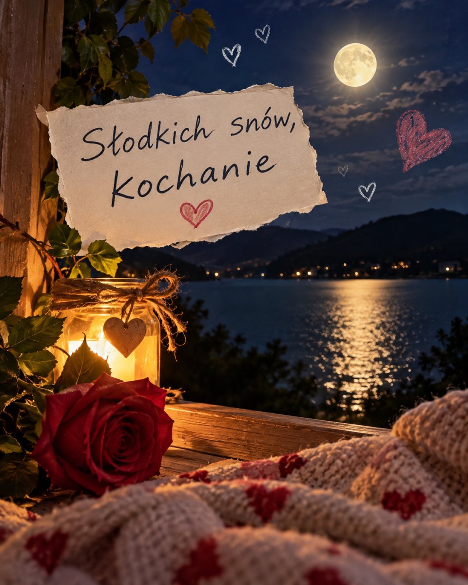 Romantyczna kartka nocna
