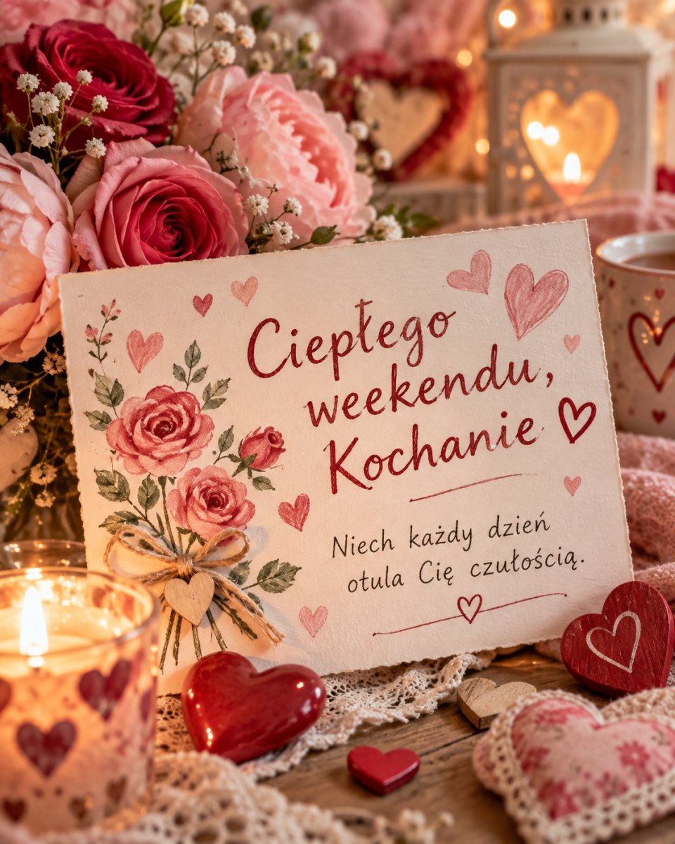 Romantyczna kartka z sercem