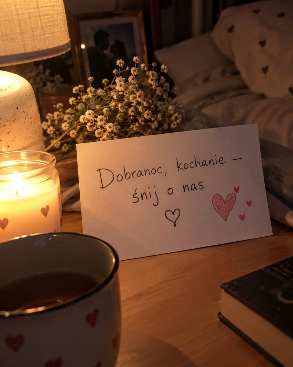 Romantyczna wiadomość wieczorna