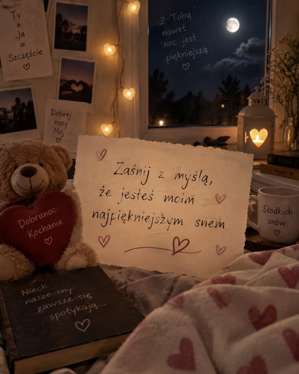 Romantyczny cytat na nocnej kartce