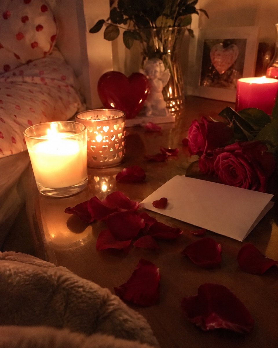 Świece romantyczna nocna inspiracja