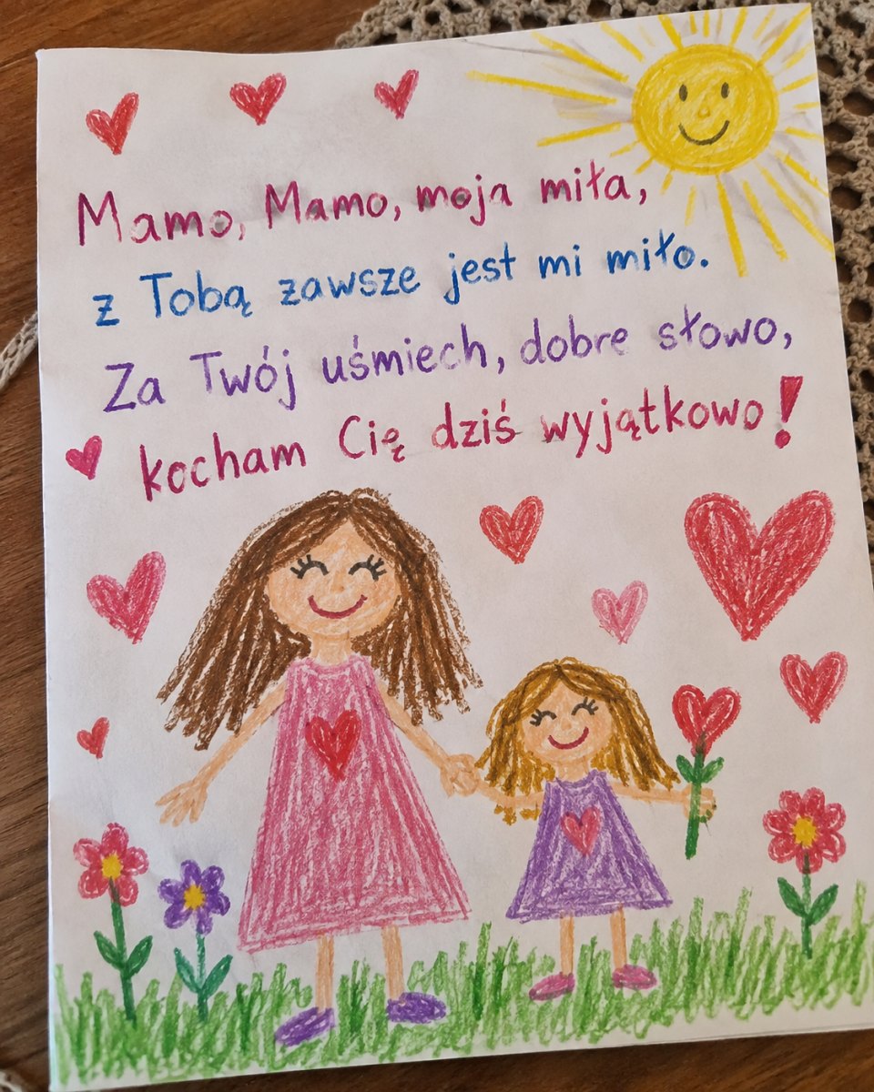 Rymowany wierszyk dziecka dla mamy