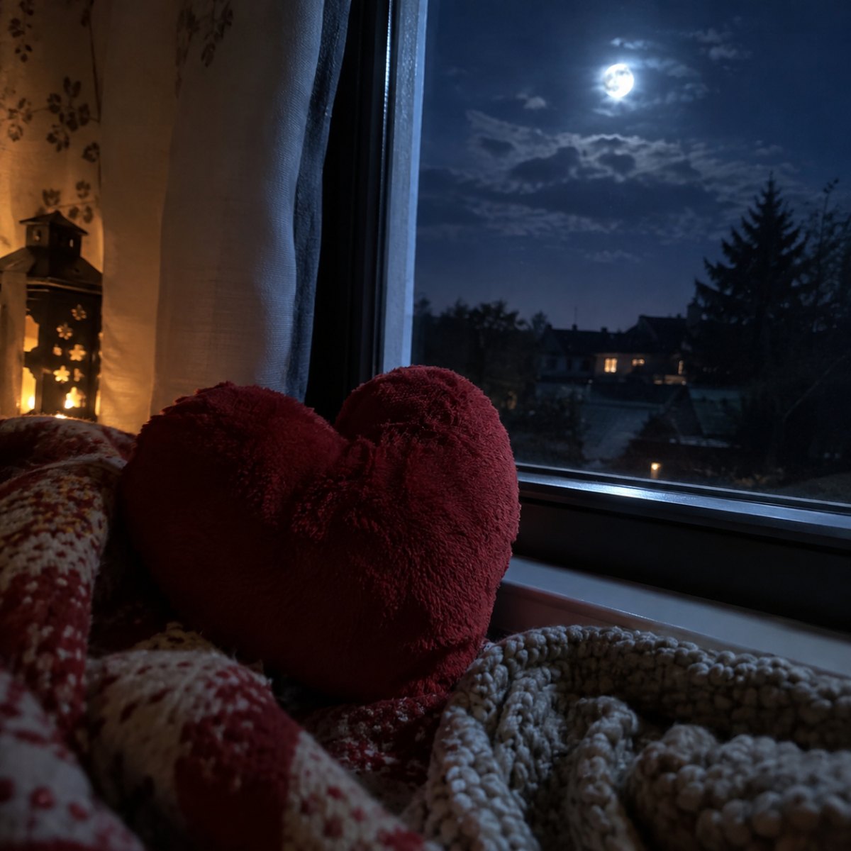 Serce i kwiaty tworzą naturalne Gute Nacht Herz