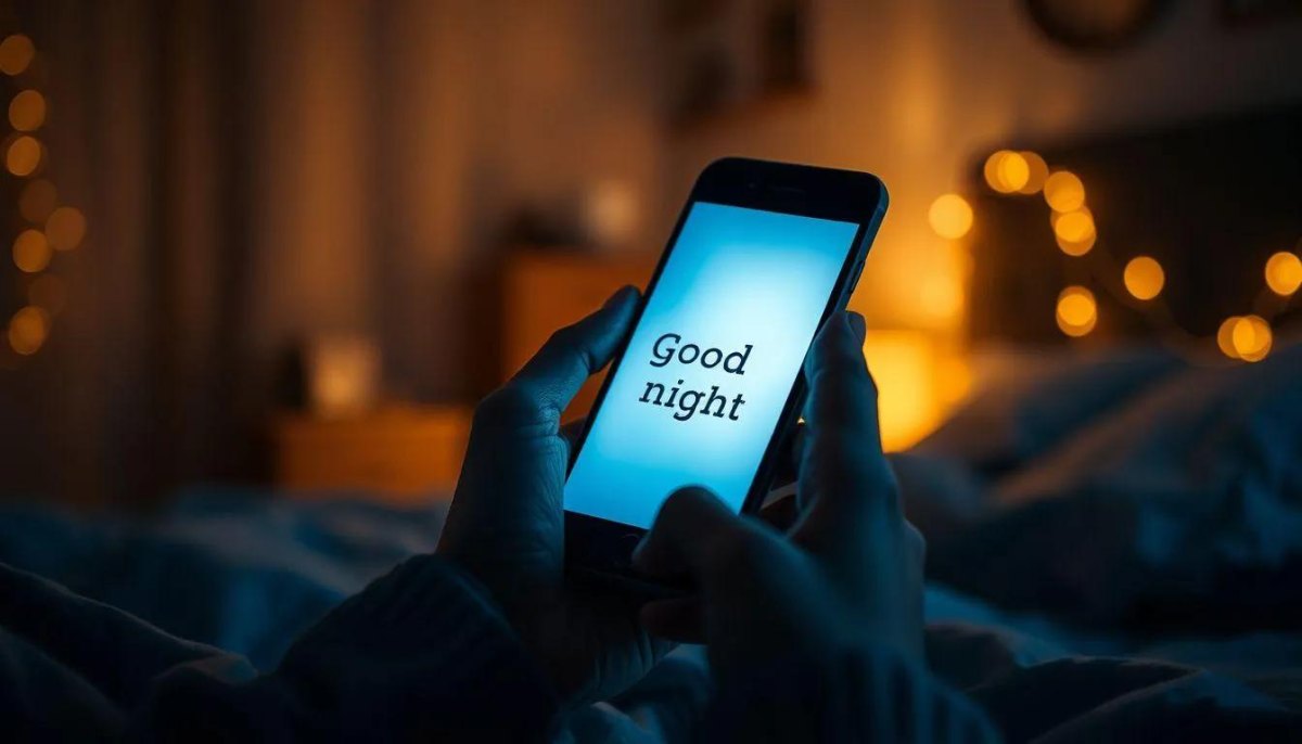 Telefon z wiadomością dobranoc