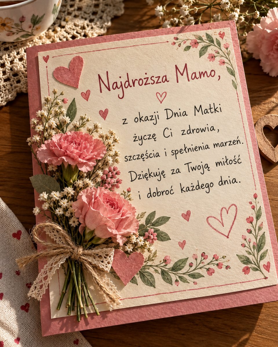 Tradycyjna kartka dla mamy