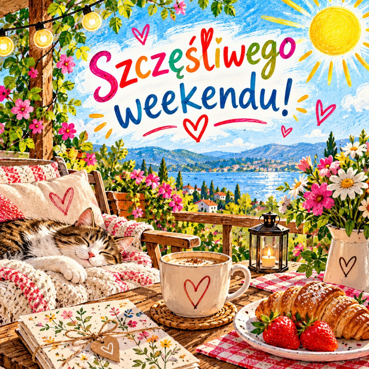 Urocza ilustracja wypoczynku