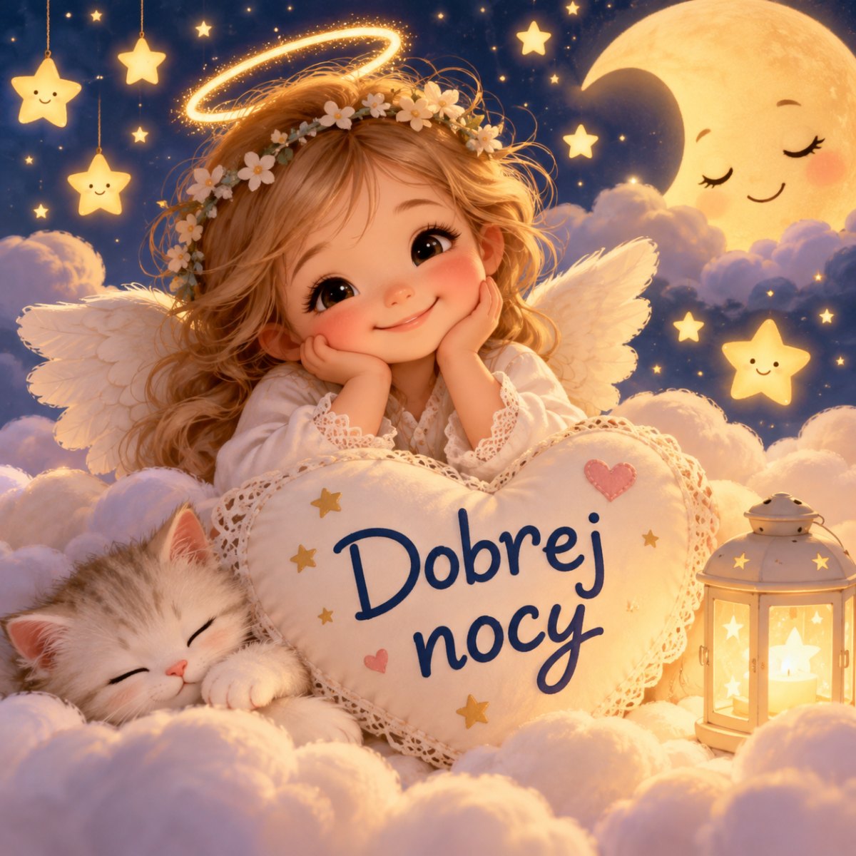 Uroczy anioł z życzeniem