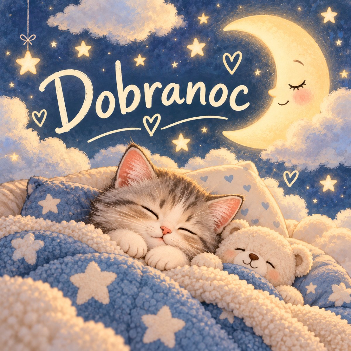 Uroczy obrazek z motywem dobranoc