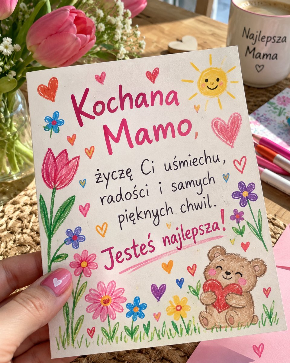 Wesoła kartka dla mamy