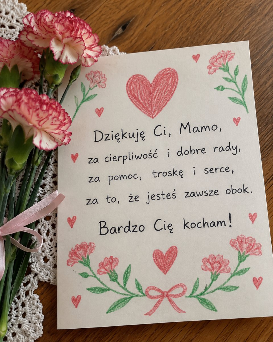 Wierszyk z podziękowaniem mamie
