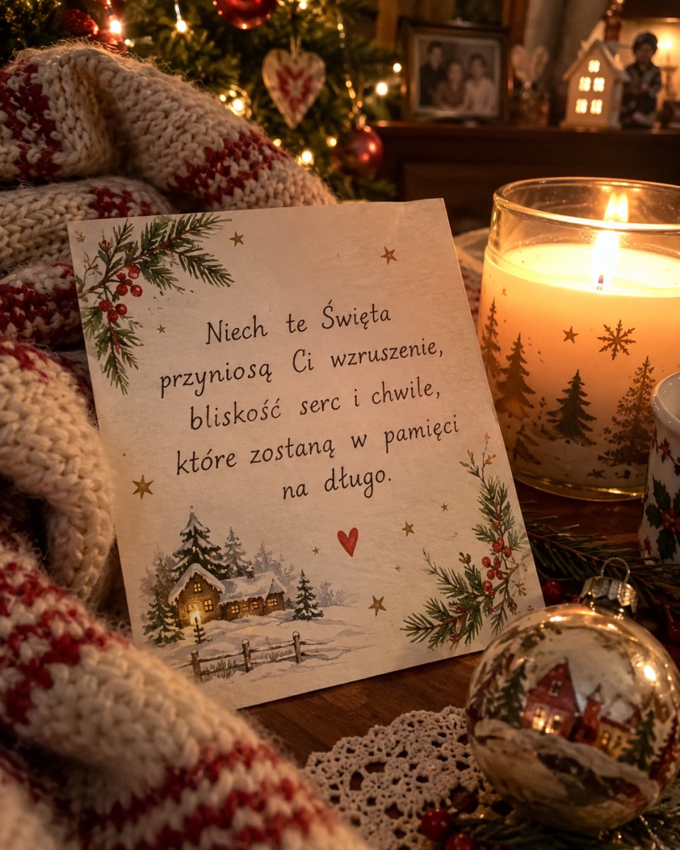 Wzruszająca kartka bożonarodzeniowa