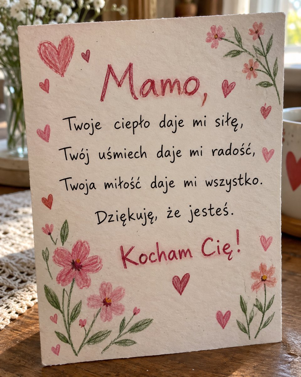 Wzruszający wierszyk dla mamy