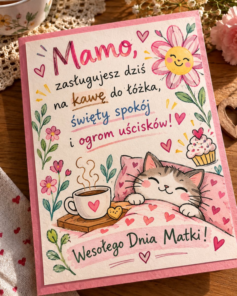 Zabawna kartka Dzień Matki