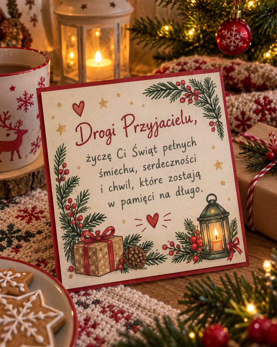 Kartka świąteczna dla przyjaciela